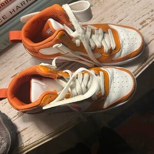 Nike Kids Orange and White Sneakers